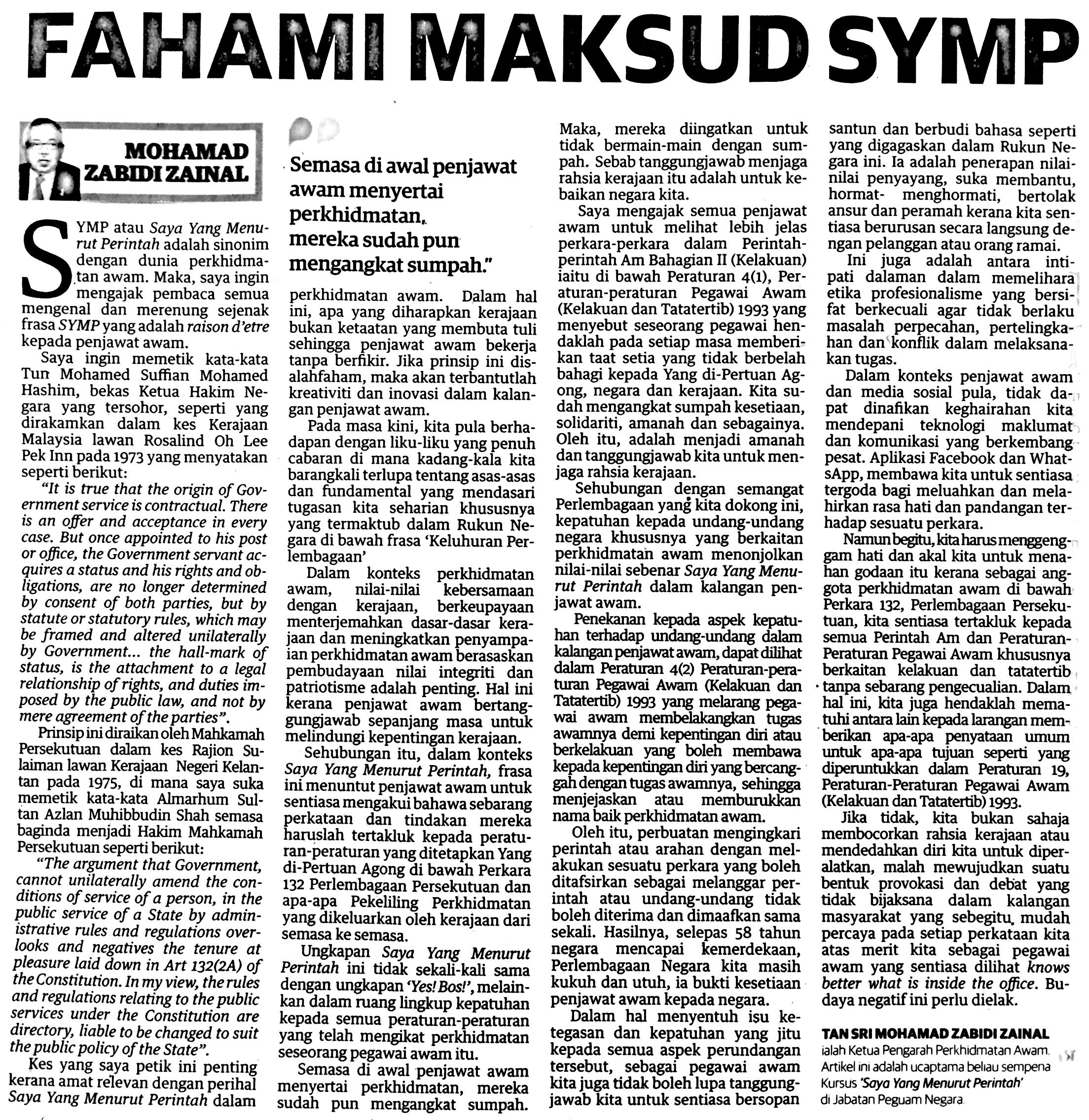 Fahami Maksud SYMP
