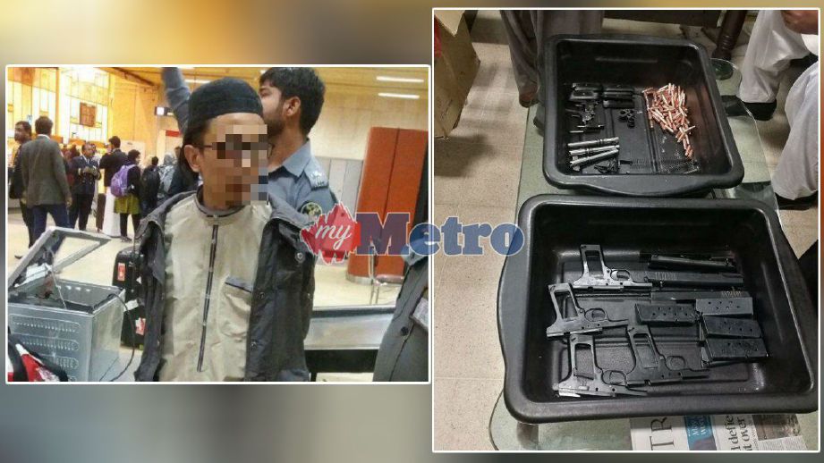 Sorok pistol dalam bagasi kasut