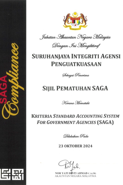 Sijil Pematuhan SAGA